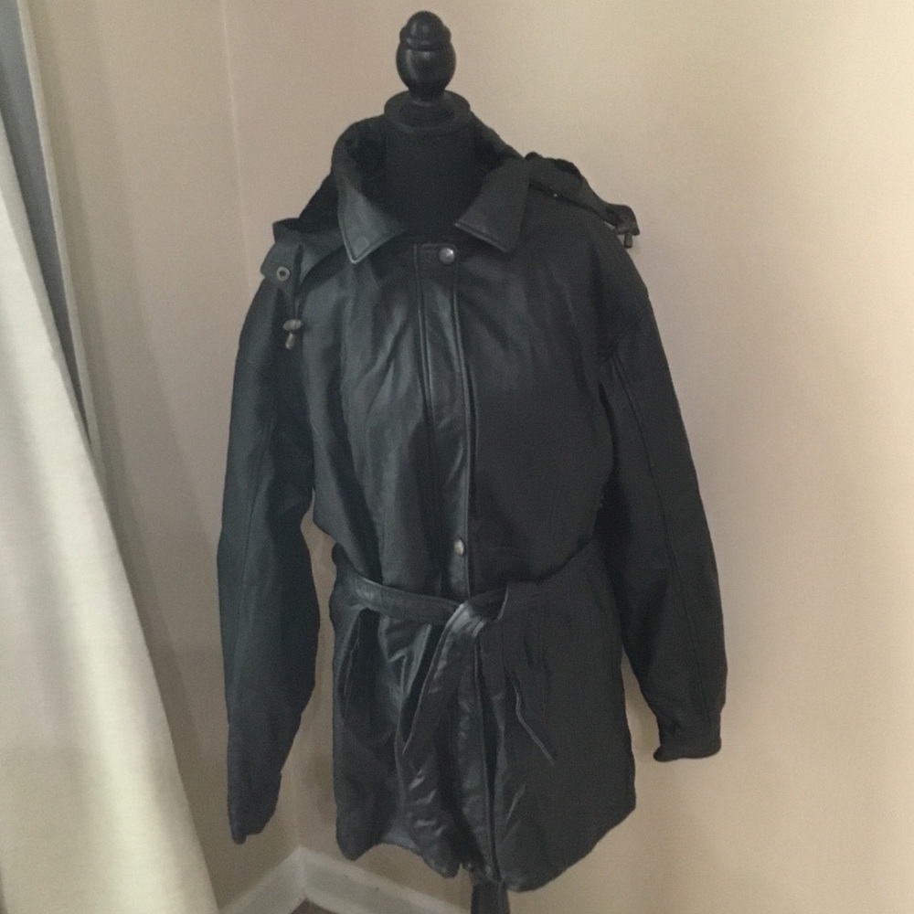Sergio Vadducci Men’s Black Piel Leather Jacket Size 2XL